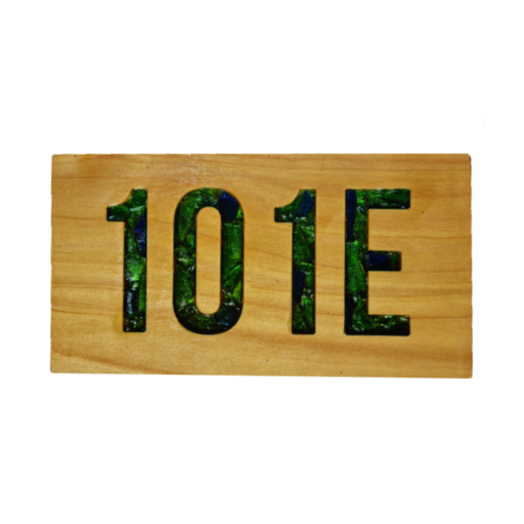 Macrocarpa '101E' Street Number Sign image 0